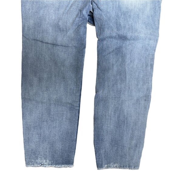 A.N.A Women's Size 10 Blue Light Wash Rose Embellished Distressed Stretch Jeans - Picture 4 of 8